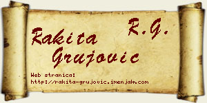 Rakita Grujović vizit kartica